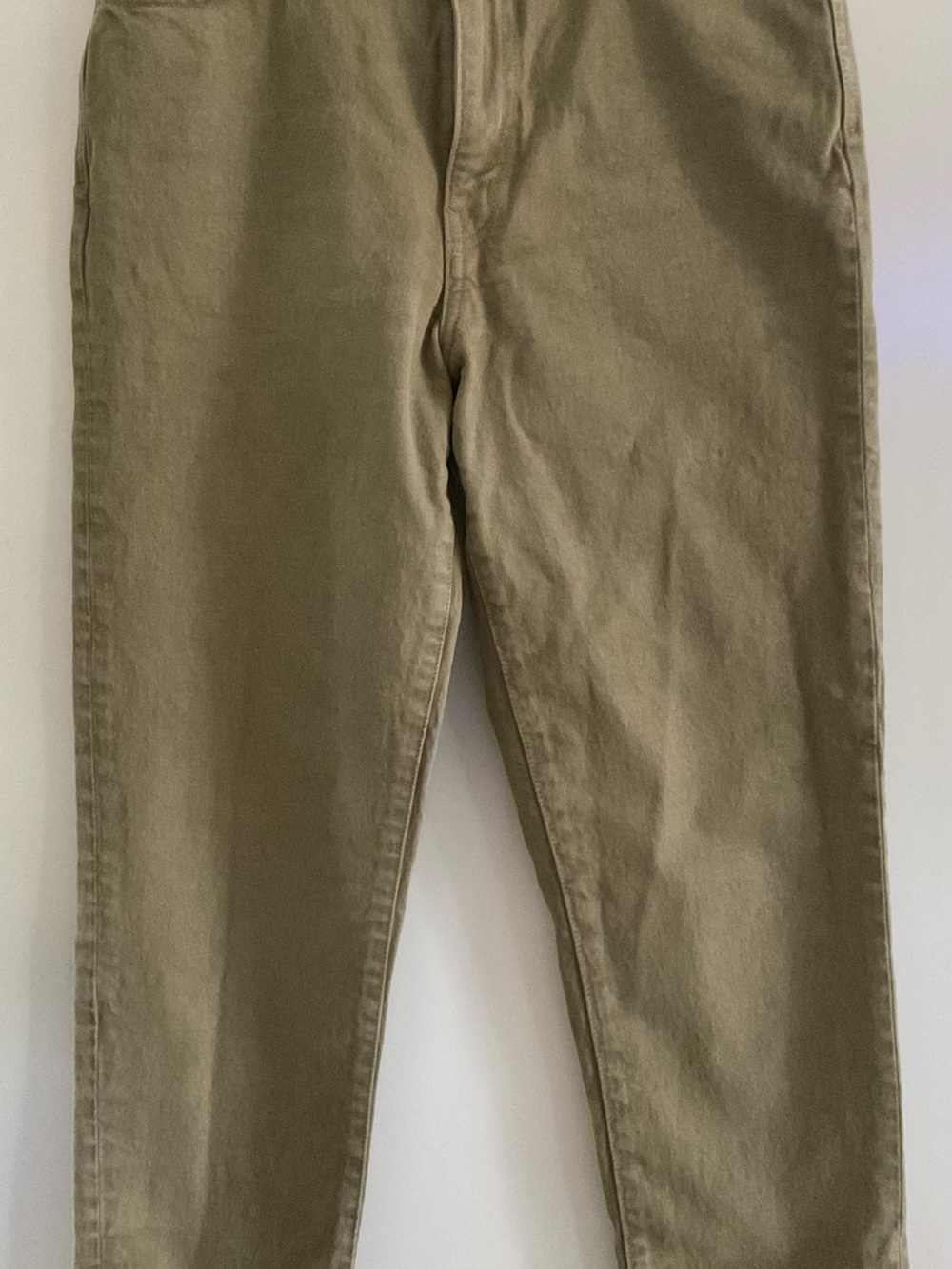 Zara Men's Straight Chinos in Olive Green
